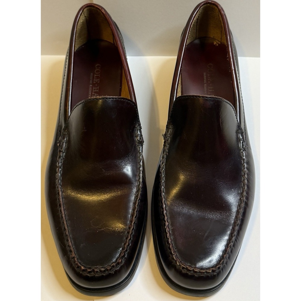 Cole Haan Genuine Handsewn Burgundy Leather Loafers Women's Size 8N USA Classic